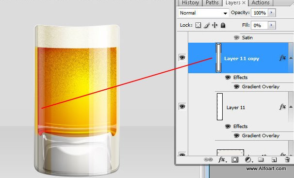 Shiny Cold Beer Glass Illustration with colorfull liquid inside and splashing effect.Create realistic glossy glass with liquid in them, make reflections and shadows
